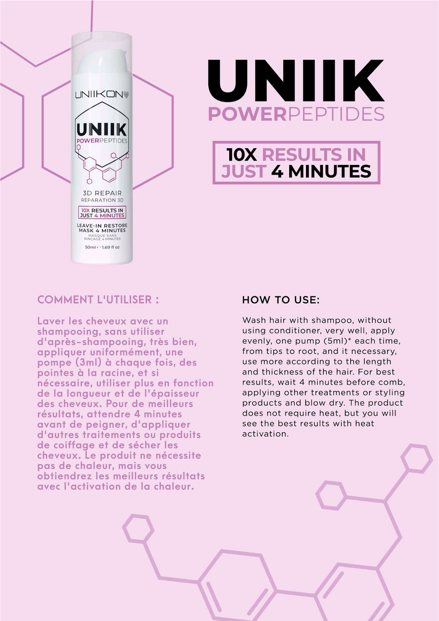 UNIIK PowerPeptides - 3D Molecular Repair Express 4min - Sans rinçage 50ml