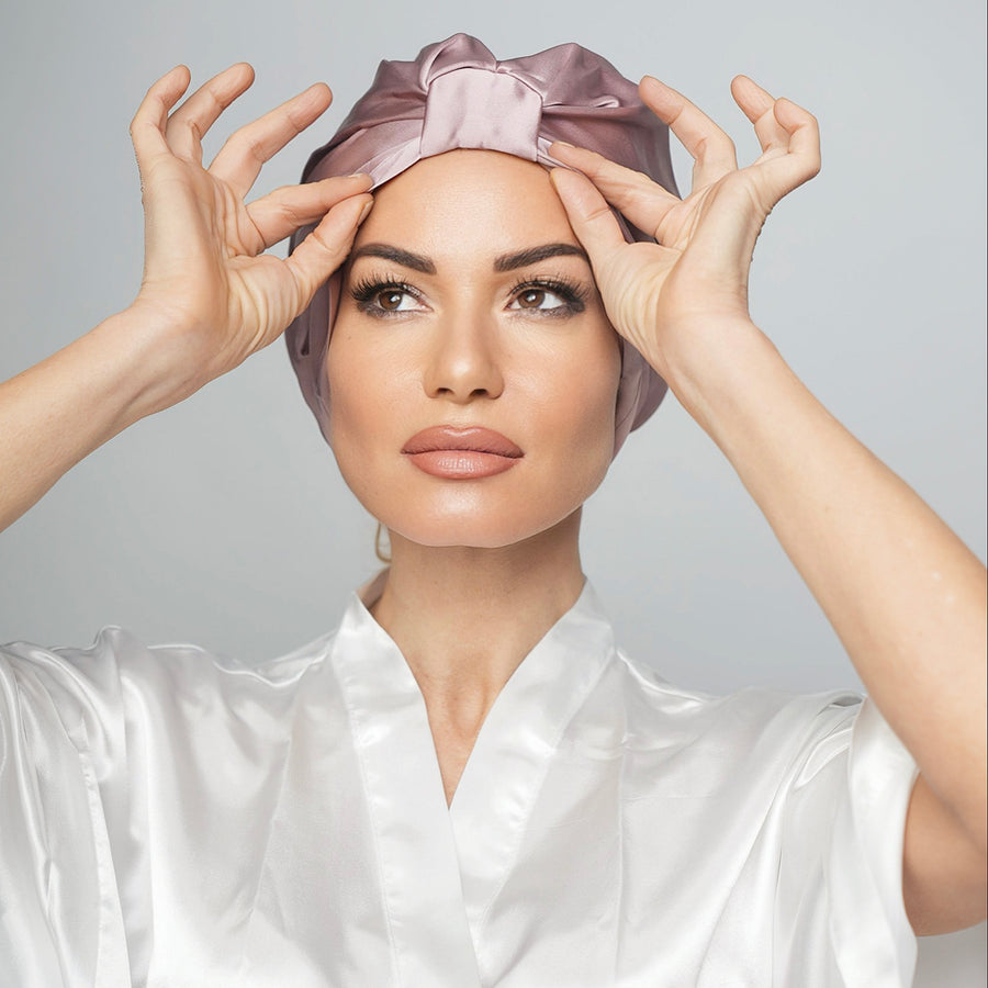 Bonnet de nuit en soie de mûrier Taille unique